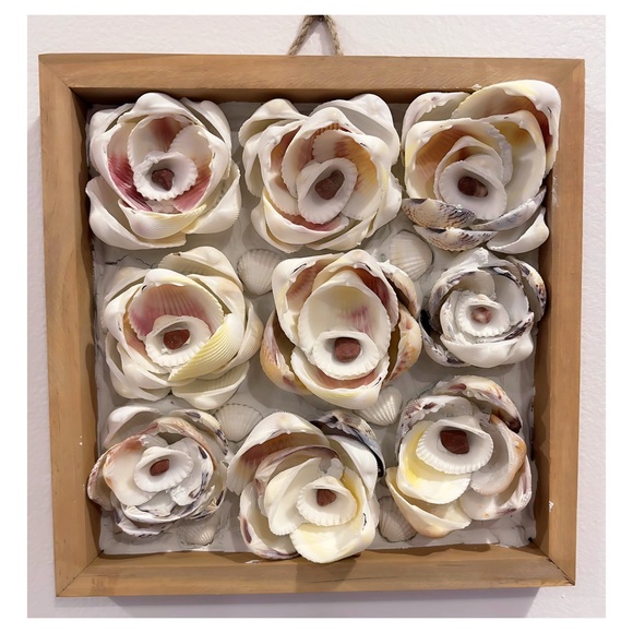 Floral Seashell Wall Art Decor - Picture 1 of 4